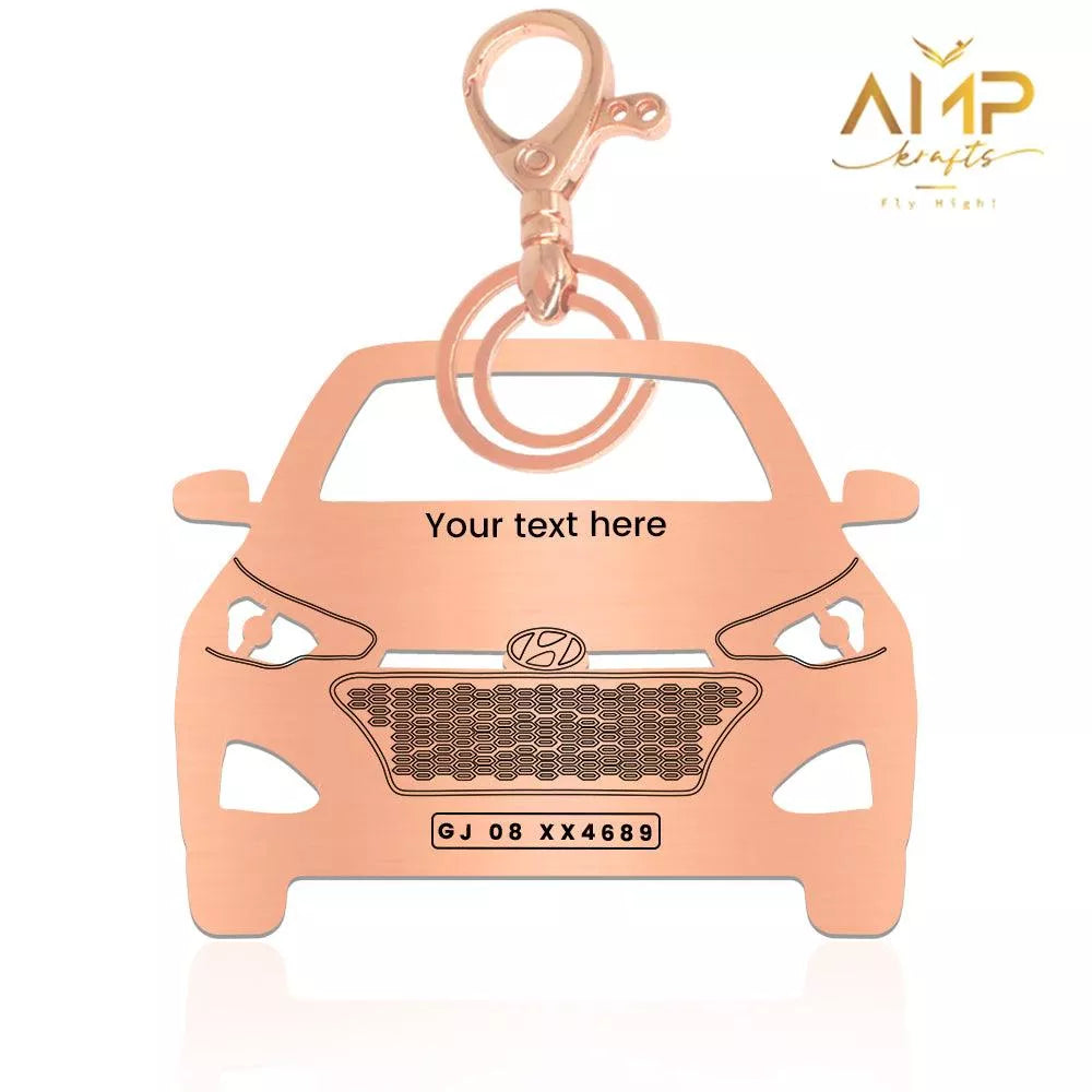 Custom Hyundai Elite keychain gift for girlfriend anniversary surprise
