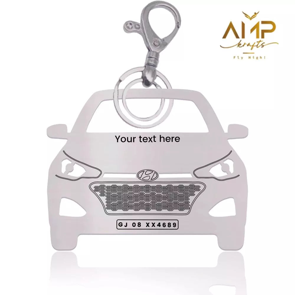 Personalized Hyundai Elite keychain gift for boyfriend on birthday