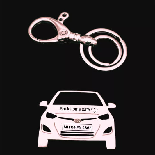 Hyundai i20 2014 personalized engraved metal keychain SS304 steel