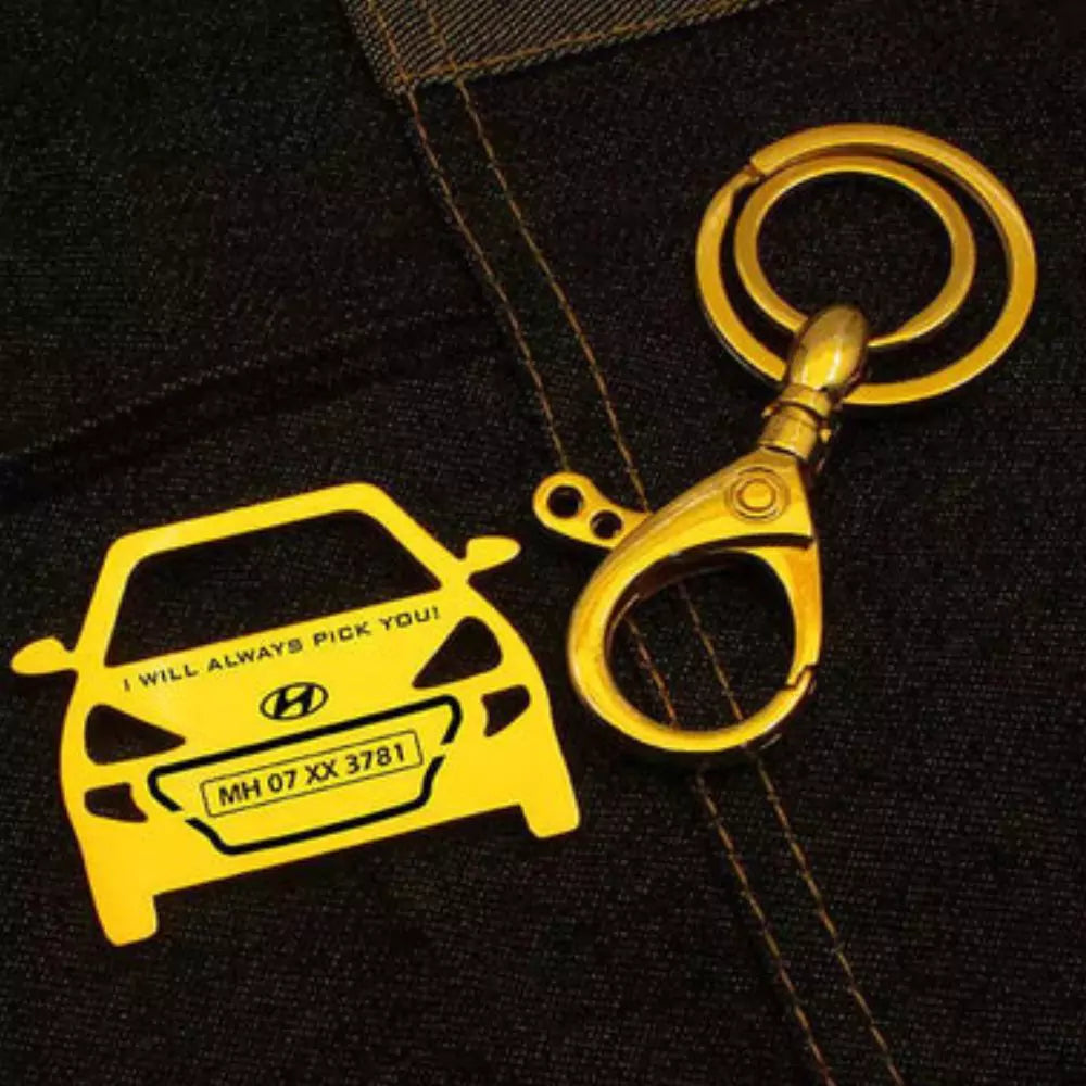 Hyundai Santro new personalized keychain, small keepsake for everyday drives
