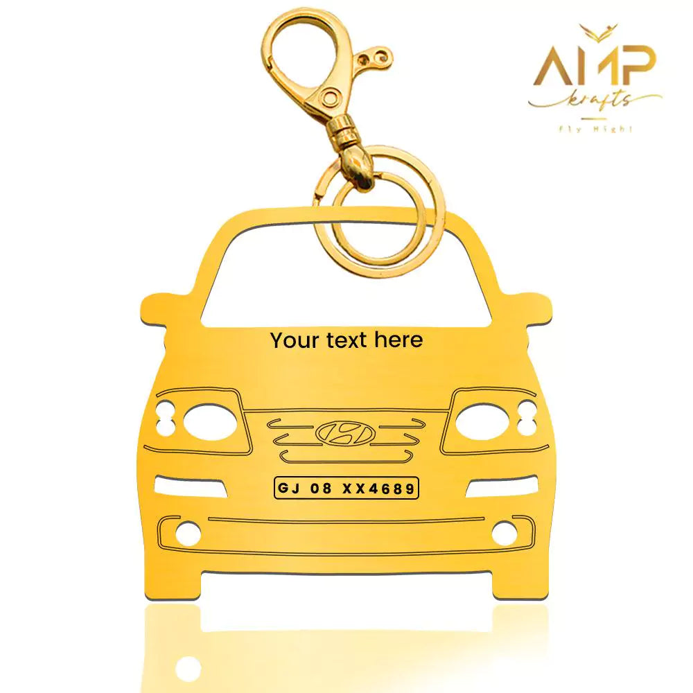 Personalized Hyundai Santro Xing keychain gift for boyfriend