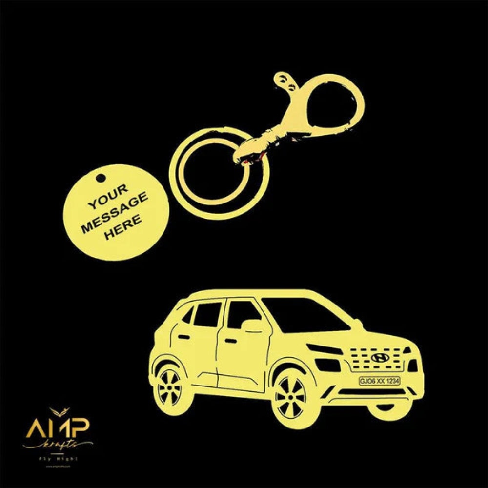 Performance-style key accessory for i20 N Line owners, engraved finish