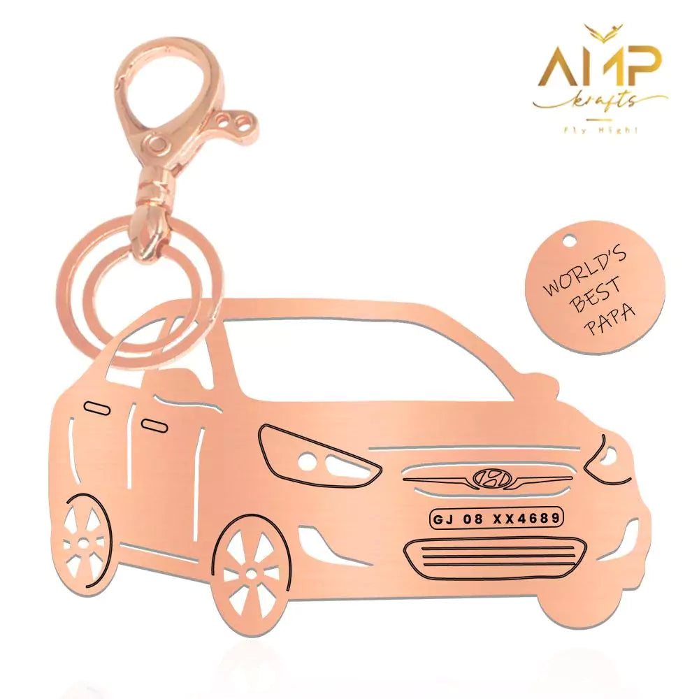 Stylish keepsake for daily use, engraved Hyundai Verna key accessory