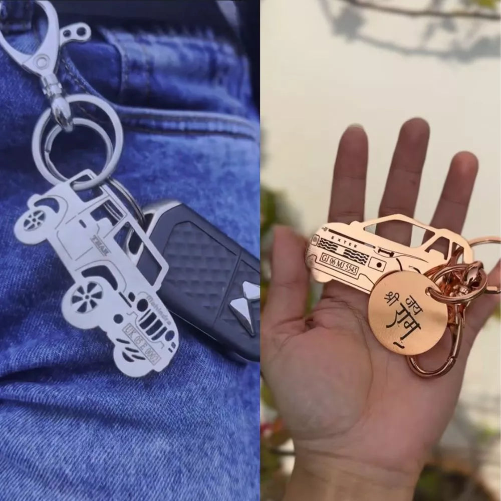 Personalised USA Car Keychain