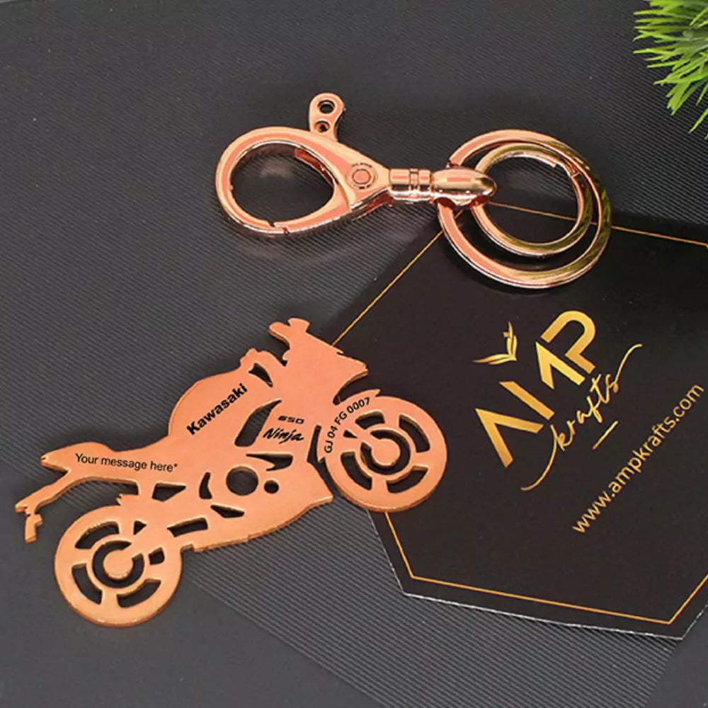 Everyday carry keychain for Kawasaki 650 long rides