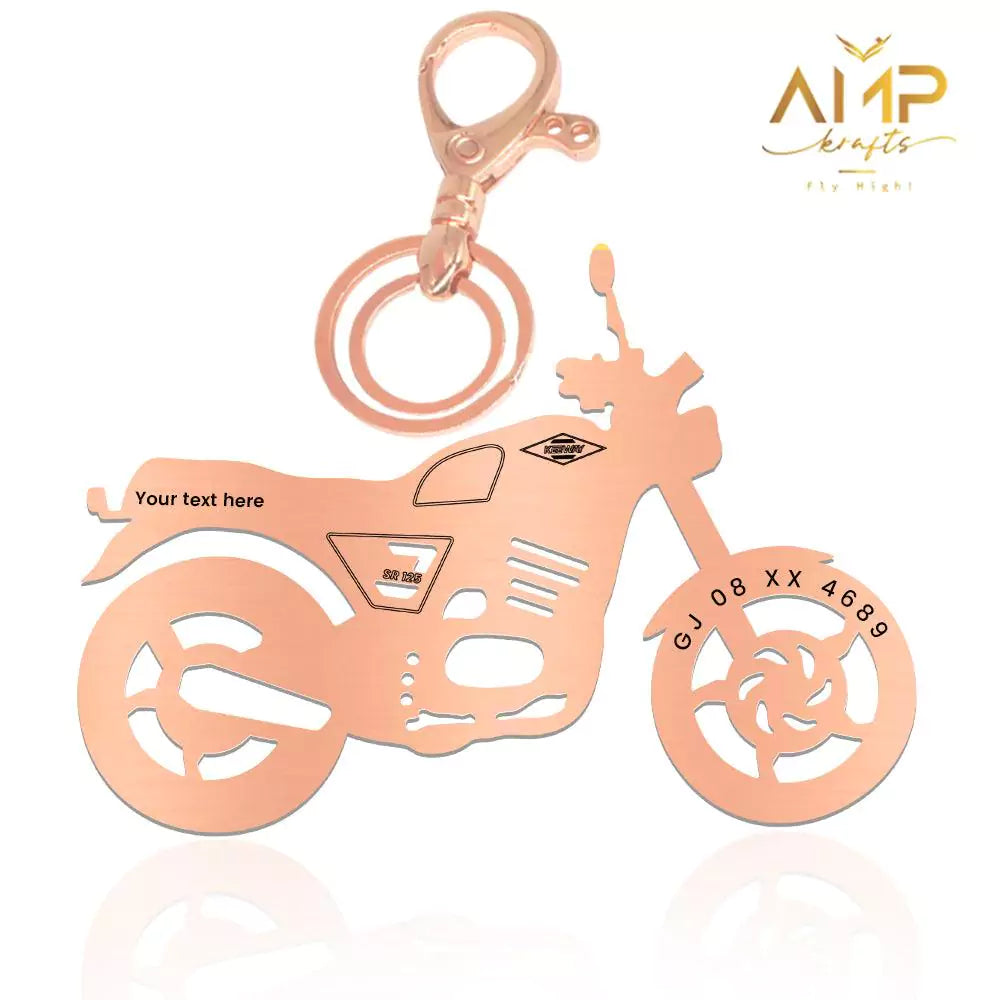 Custom Keeway SR 125 keychain anniversary gift for bike lovers