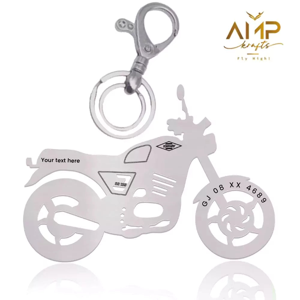 Romantic bike keychain gift for husband – Keeway SR 125 engraved