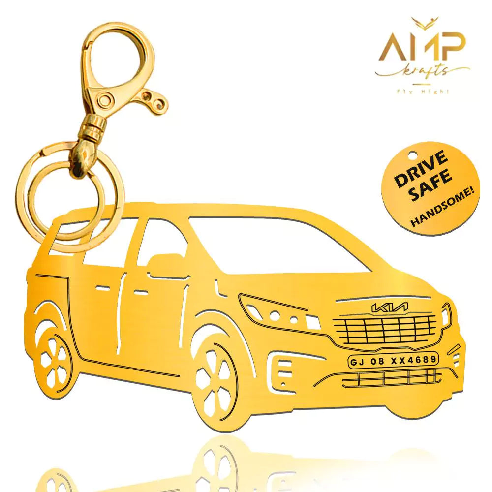 Custom engraved Kia Carnival keychain, long-lasting companion