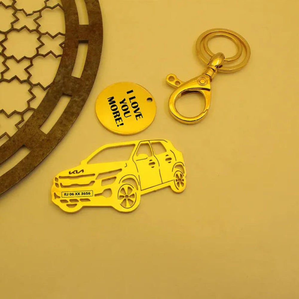 Custom engraved Kia Seltos keychain, long-lasting companion