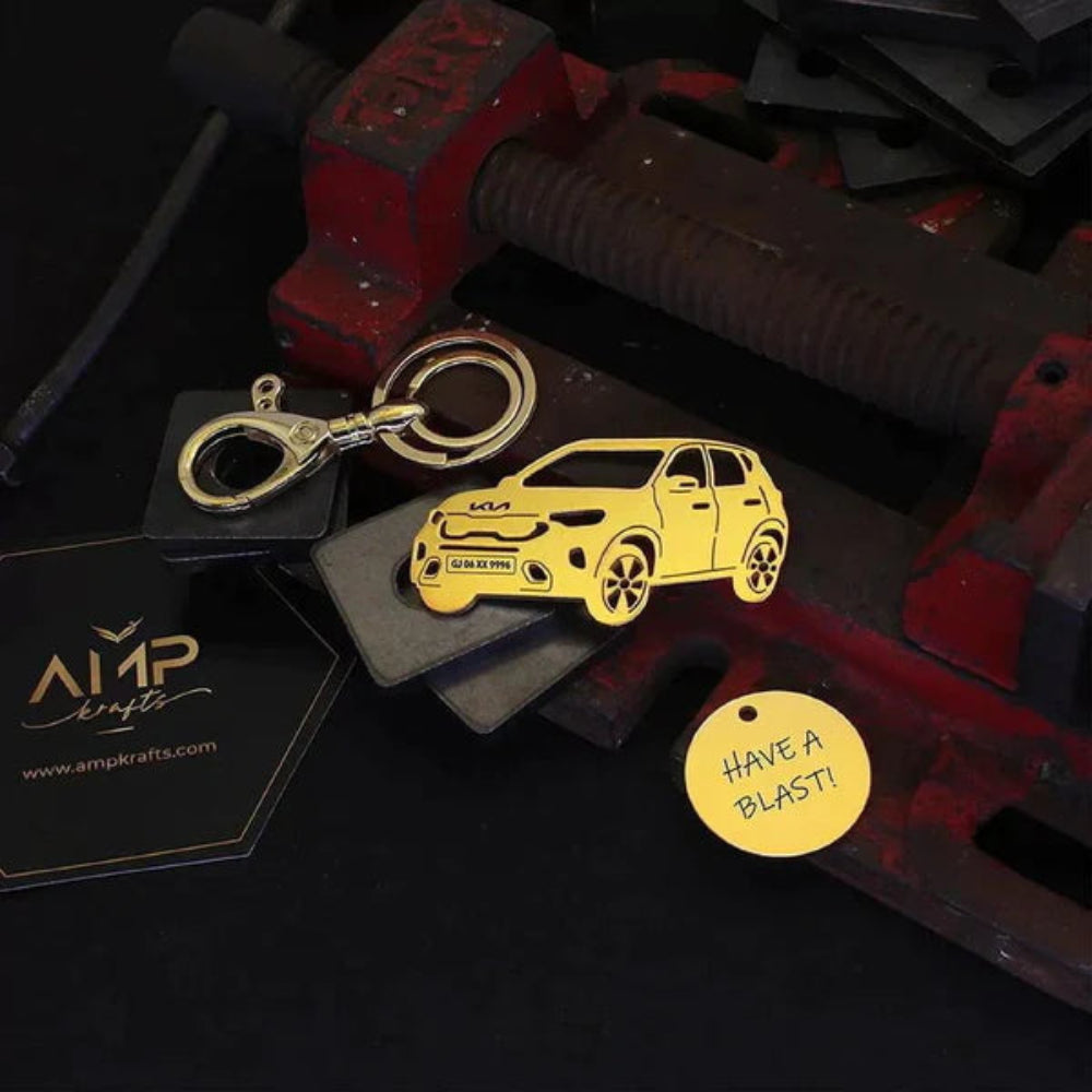 Custom engraved Kia Sonet keychain, long-lasting daily companion