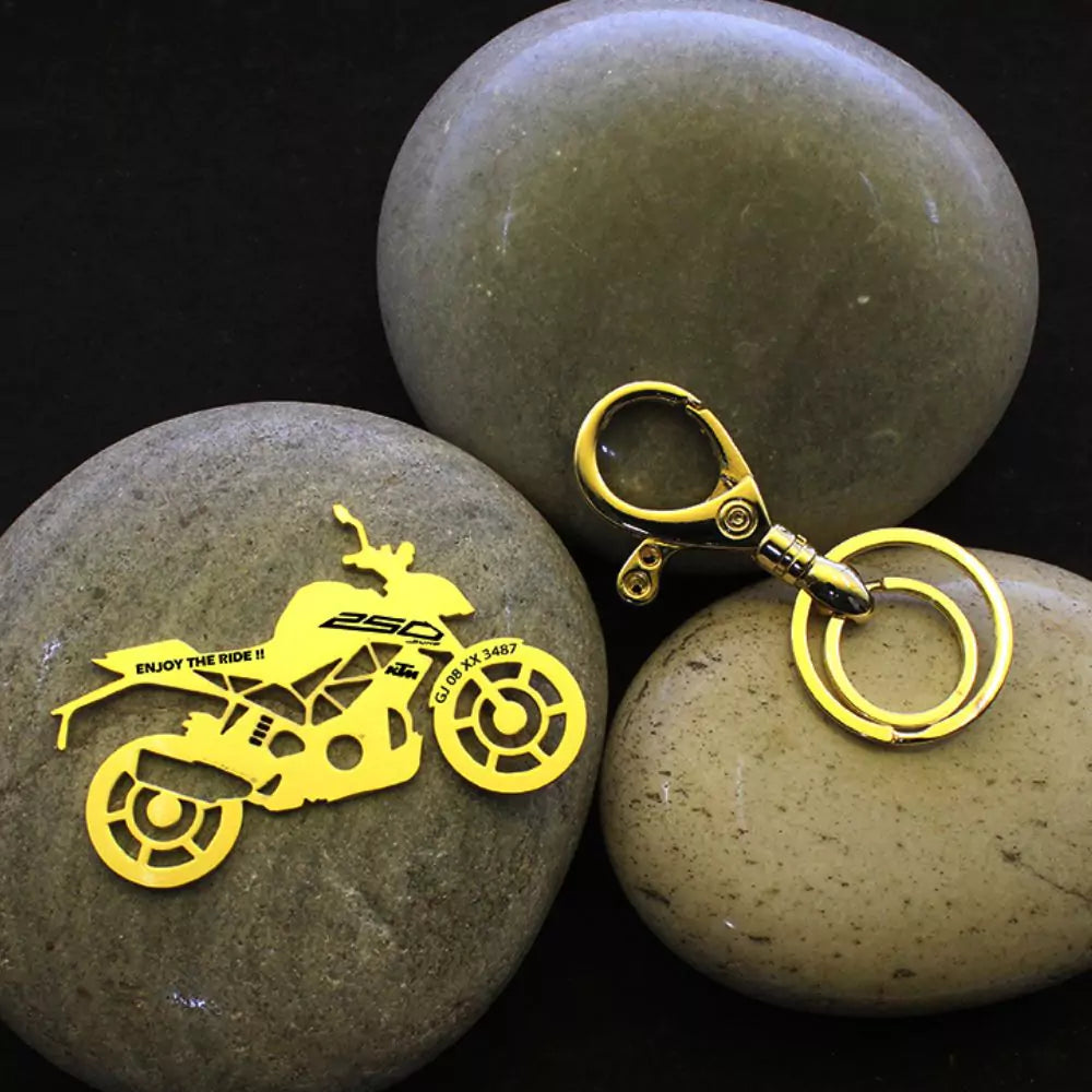 Premium metal keychain for KTM Duke 250 bike lovers