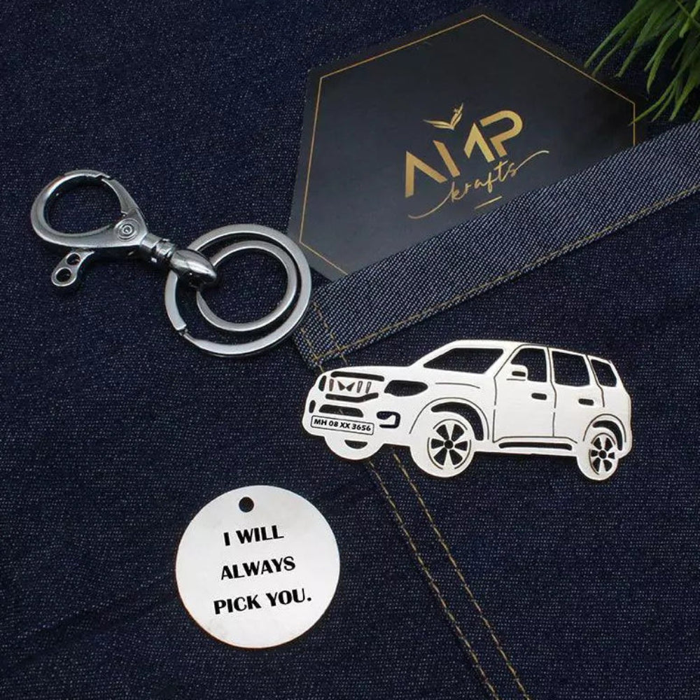 Mahindra Scorpio-N keychain with a clean and powerful design