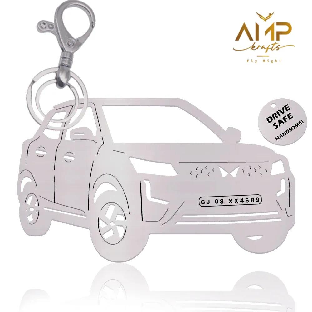 Personalised Car Keychain | Mahindra XUV 400 (New Logo) Personalised Car Keychain |