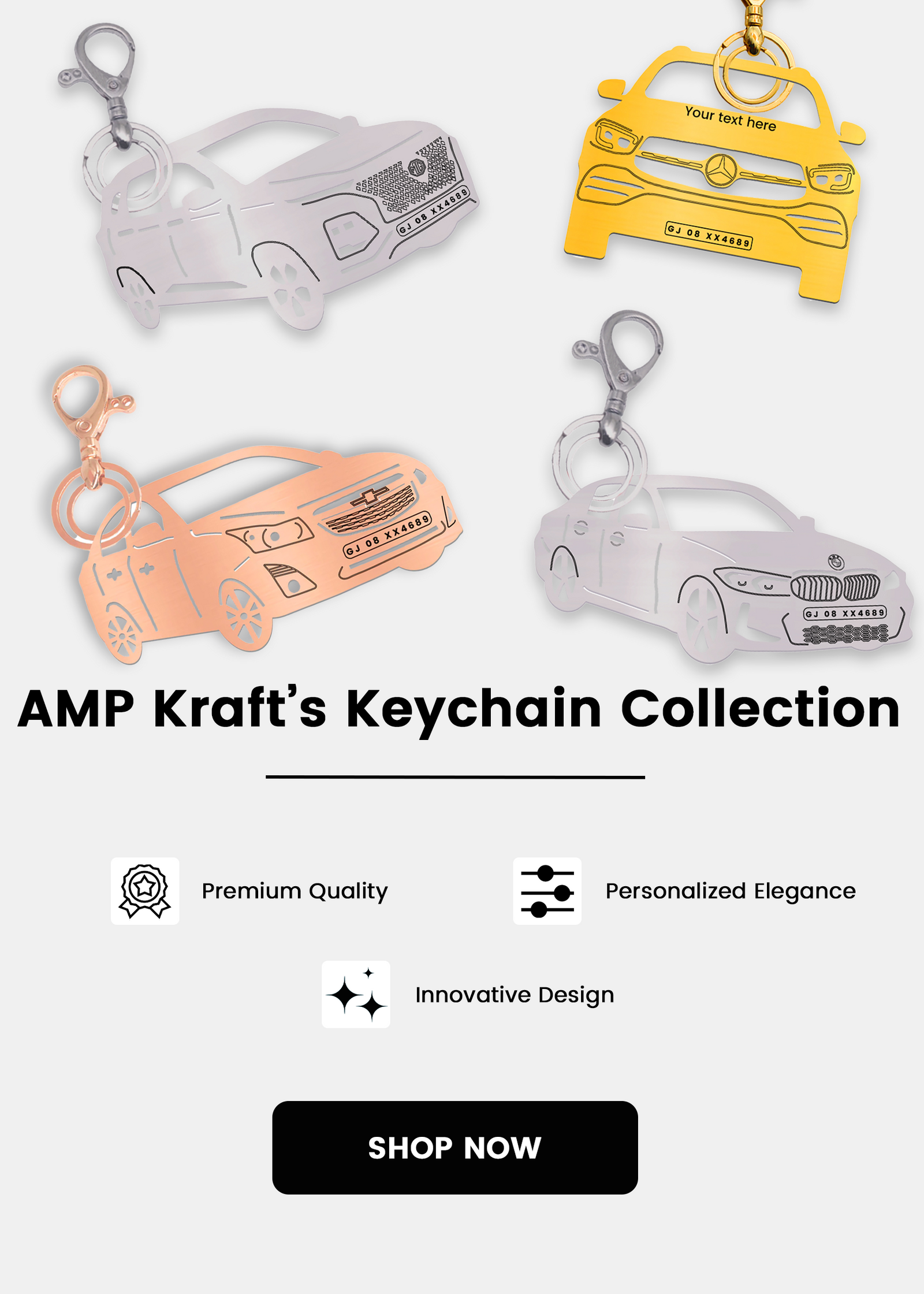 Ampkrafts | Buy Online Personalized Keychain