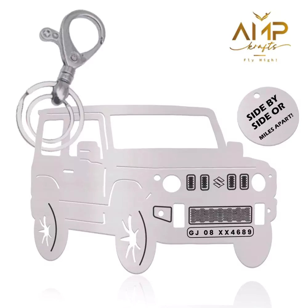 Jimny car keychain with personalized engraving, perfect gifting item