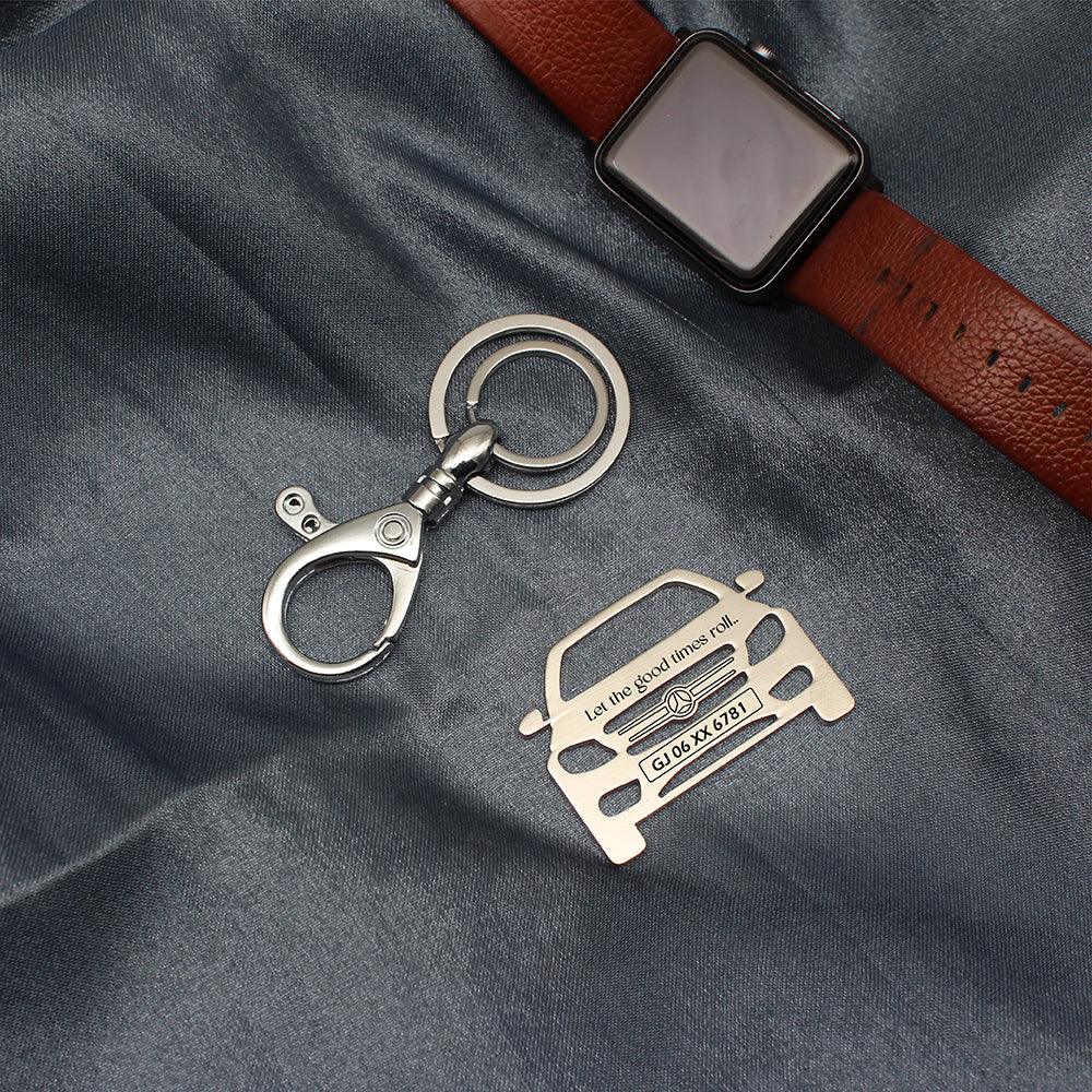  Personalized Name & Number Plate keychain | Mercedes Benz C-Class (2018) Keychain