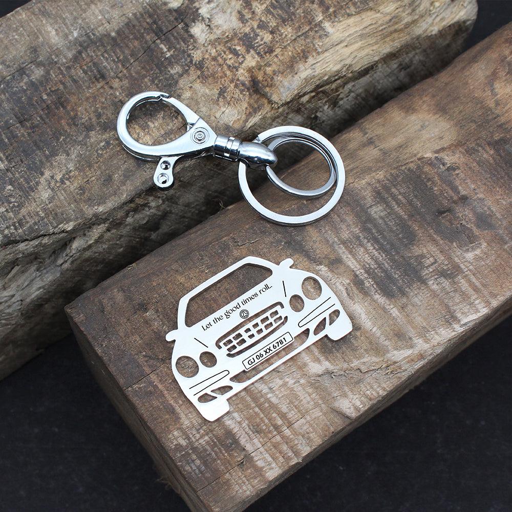 Personalized Name & Number Plate keychain | Mercedes Benz E240 Keychain