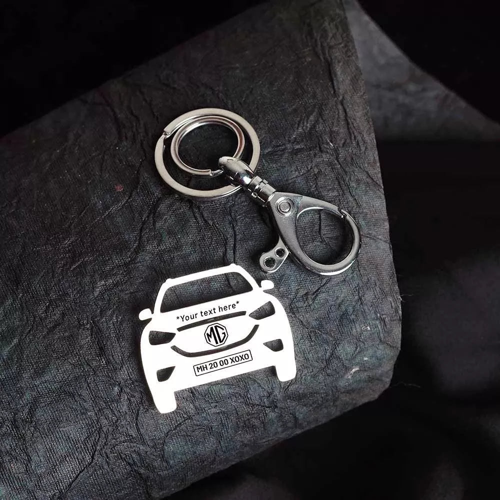 MG Astor personalized keychain, sleek accessory for everyday car use