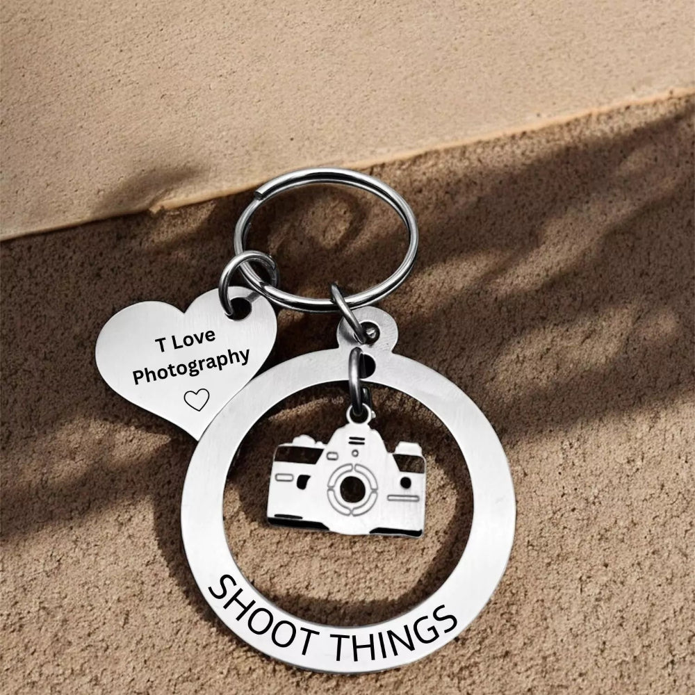 Camera Keychain – Personalised Silver Mini Memory Accessory – Ampkrafts