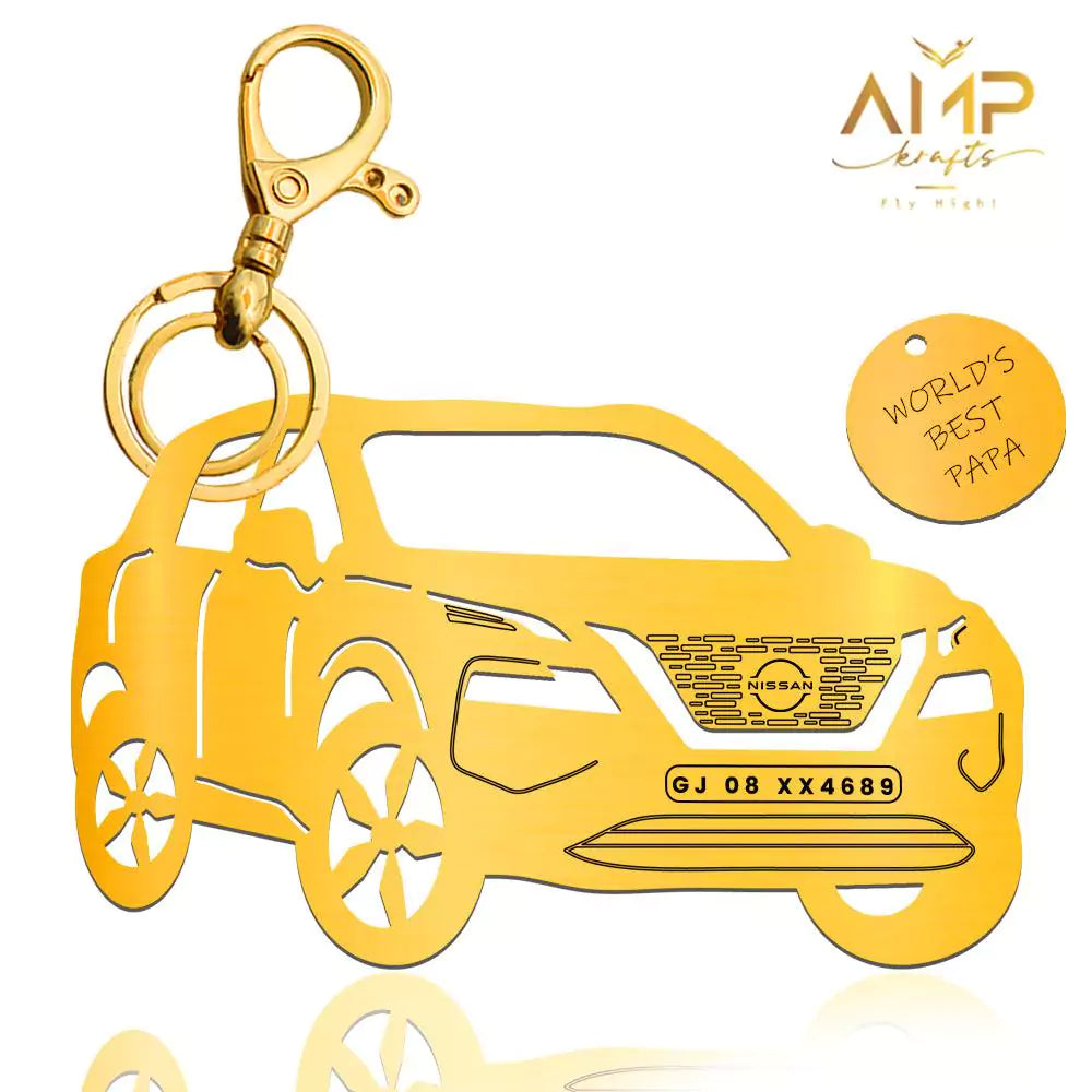 Engraved Nissan X-Trail keychain anniversary gift for him