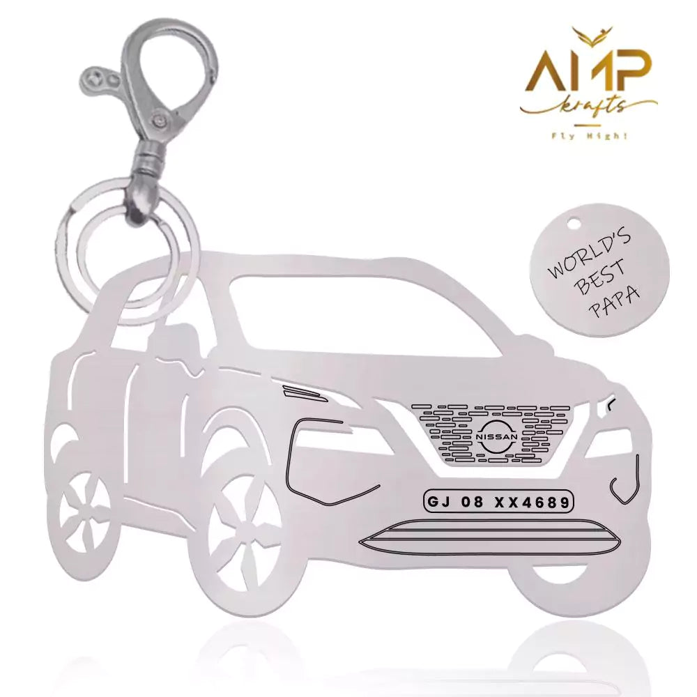 Custom name Nissan X-Trail keyring perfect birthday gift
