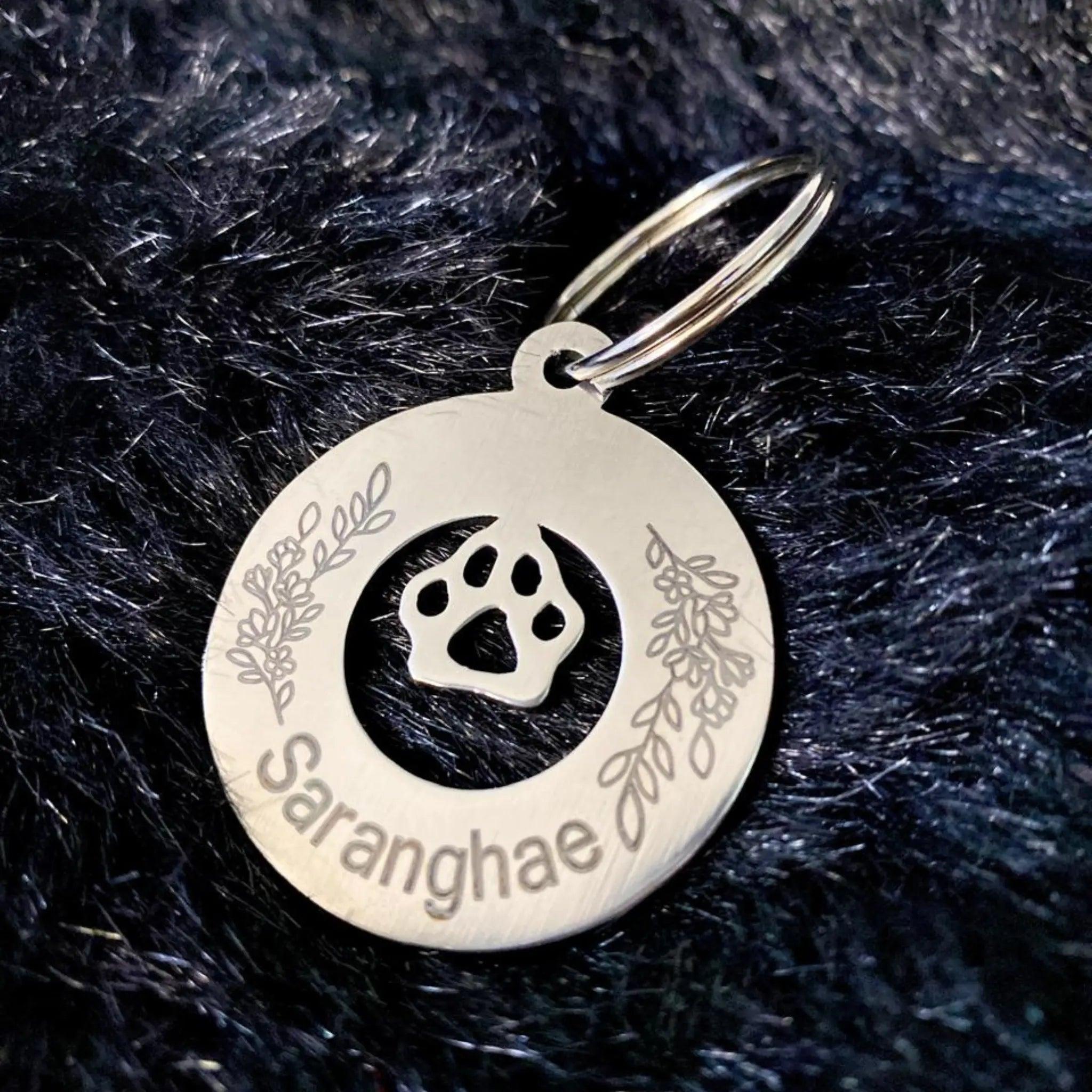 Paw Print Perfection Dog Collar Tag paw-print-perfection-dog-collar-tag