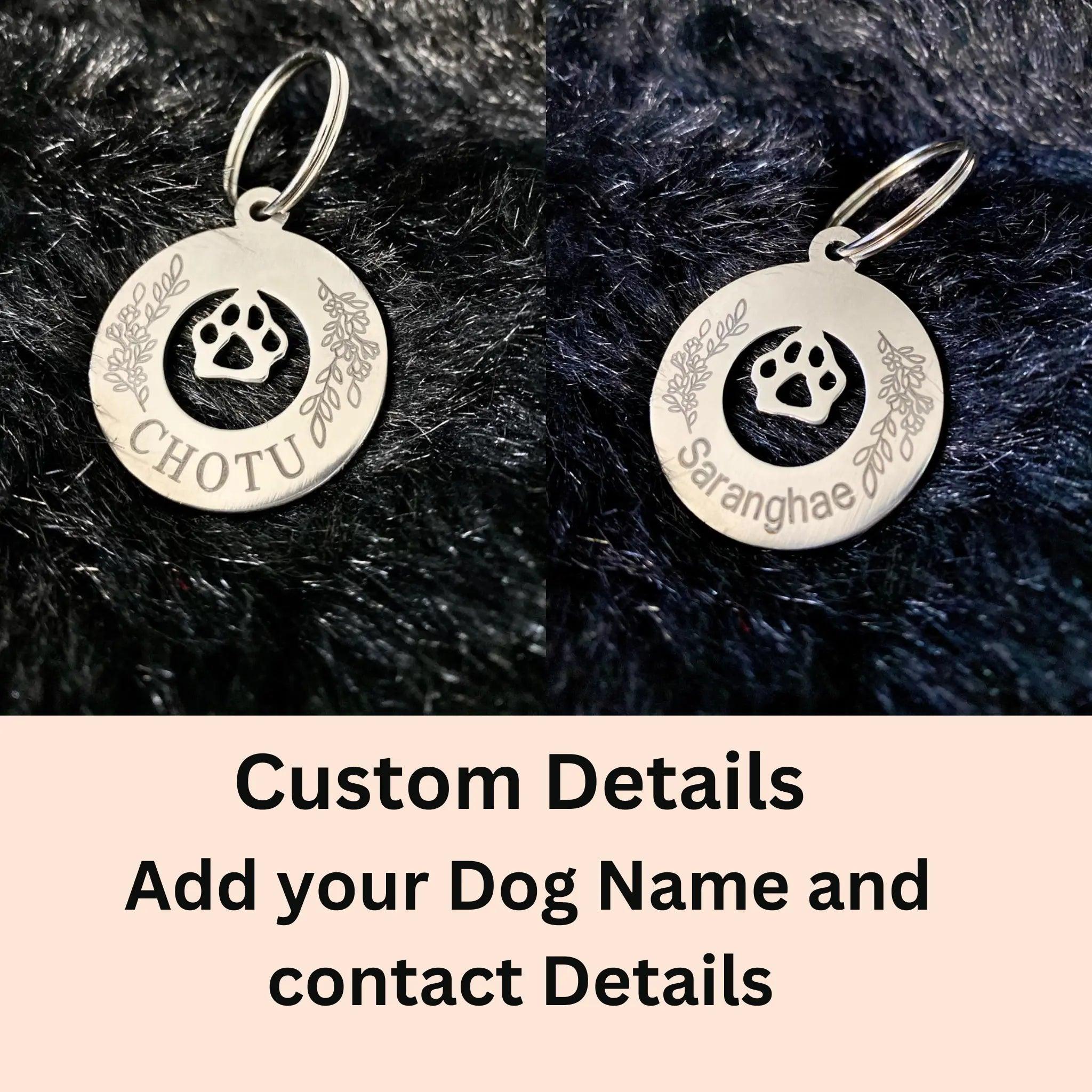 Paw Print Perfection Dog Collar Tag paw-print-perfection-dog-collar-tag