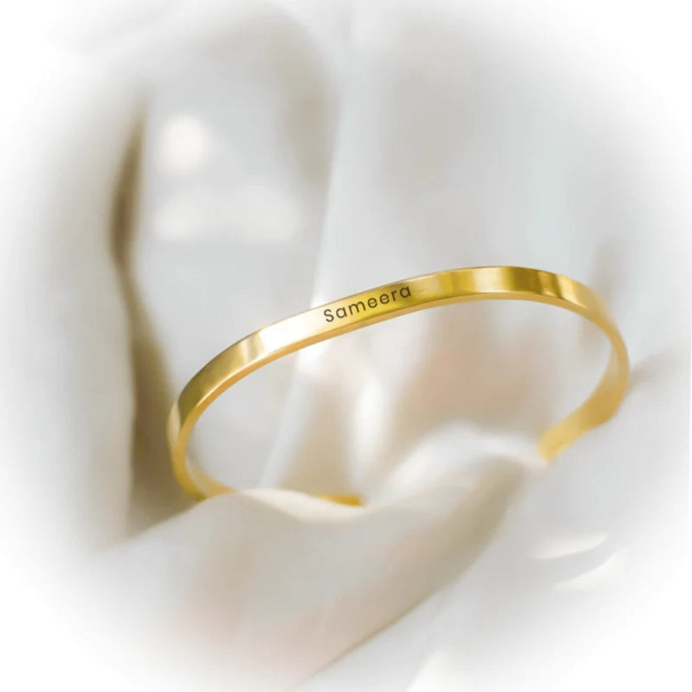 Romantic couple bracelet gift personalized metal kadas