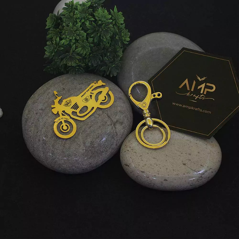 Name engraved motorcycle key accessory for Hunter 350 2021