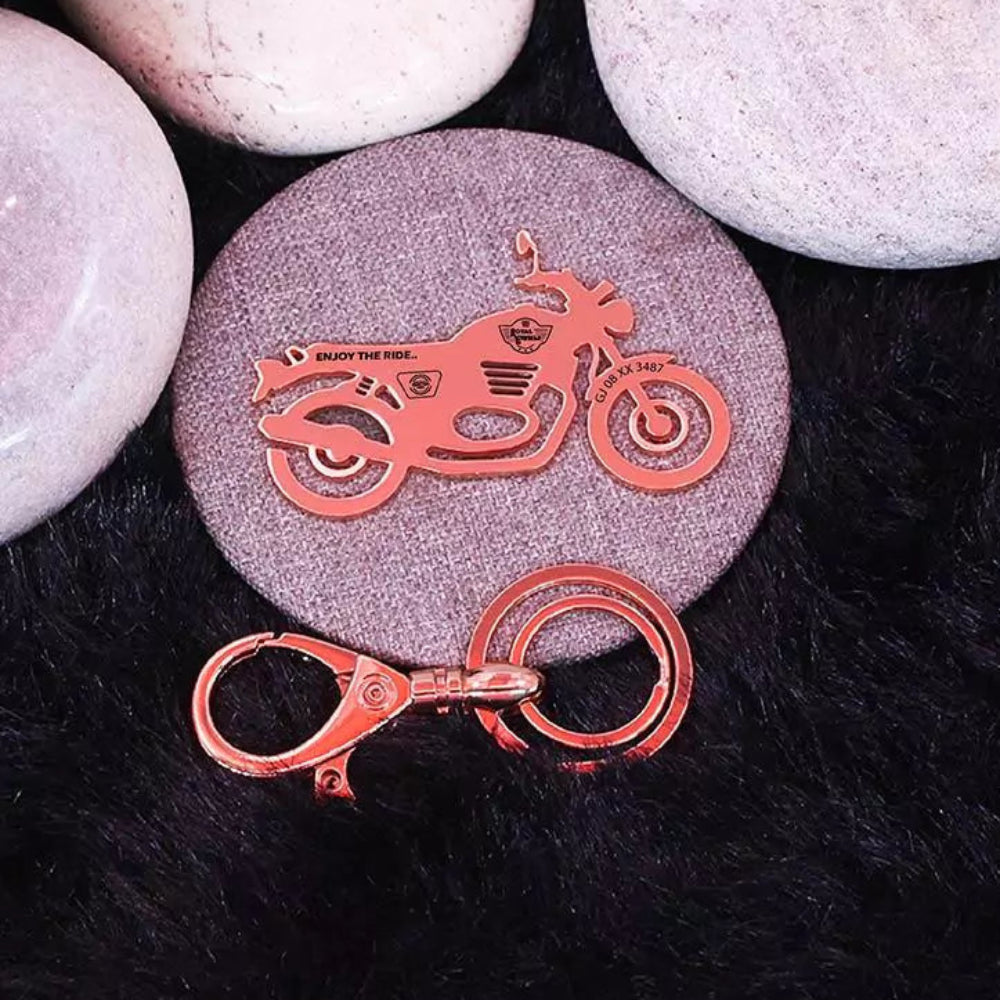 Personalized keychain for Hunter 350 motorcycle owners