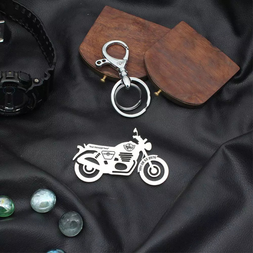 Emotional gift keychain for Royal Enfield Interceptor 650 rider