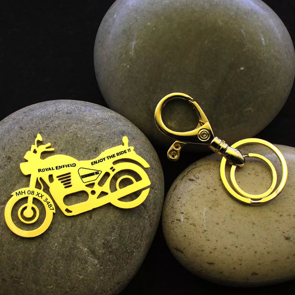 Emotional gift keychain for Royal Enfield Thunderbird 350 rider