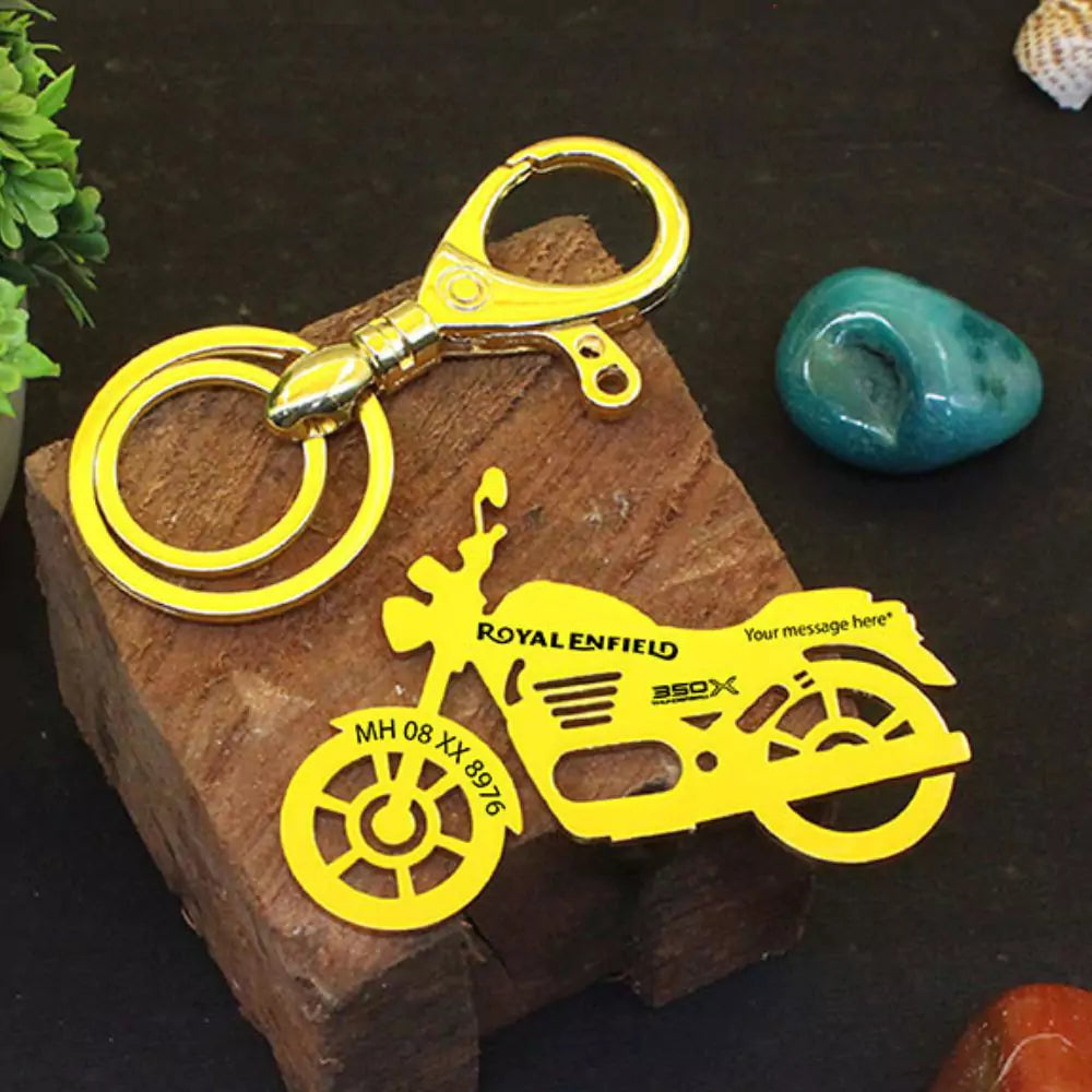 Emotional gift keychain for Royal Enfield Thunderbird 350X rider