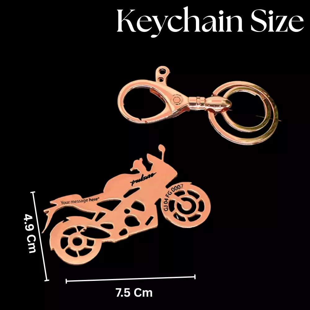 Personalized Pulsar RS 200 keyring – perfect gift for riders