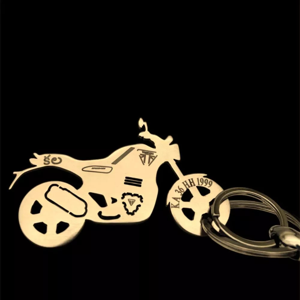 Custom engraved Scrambler 400X keychain made with care