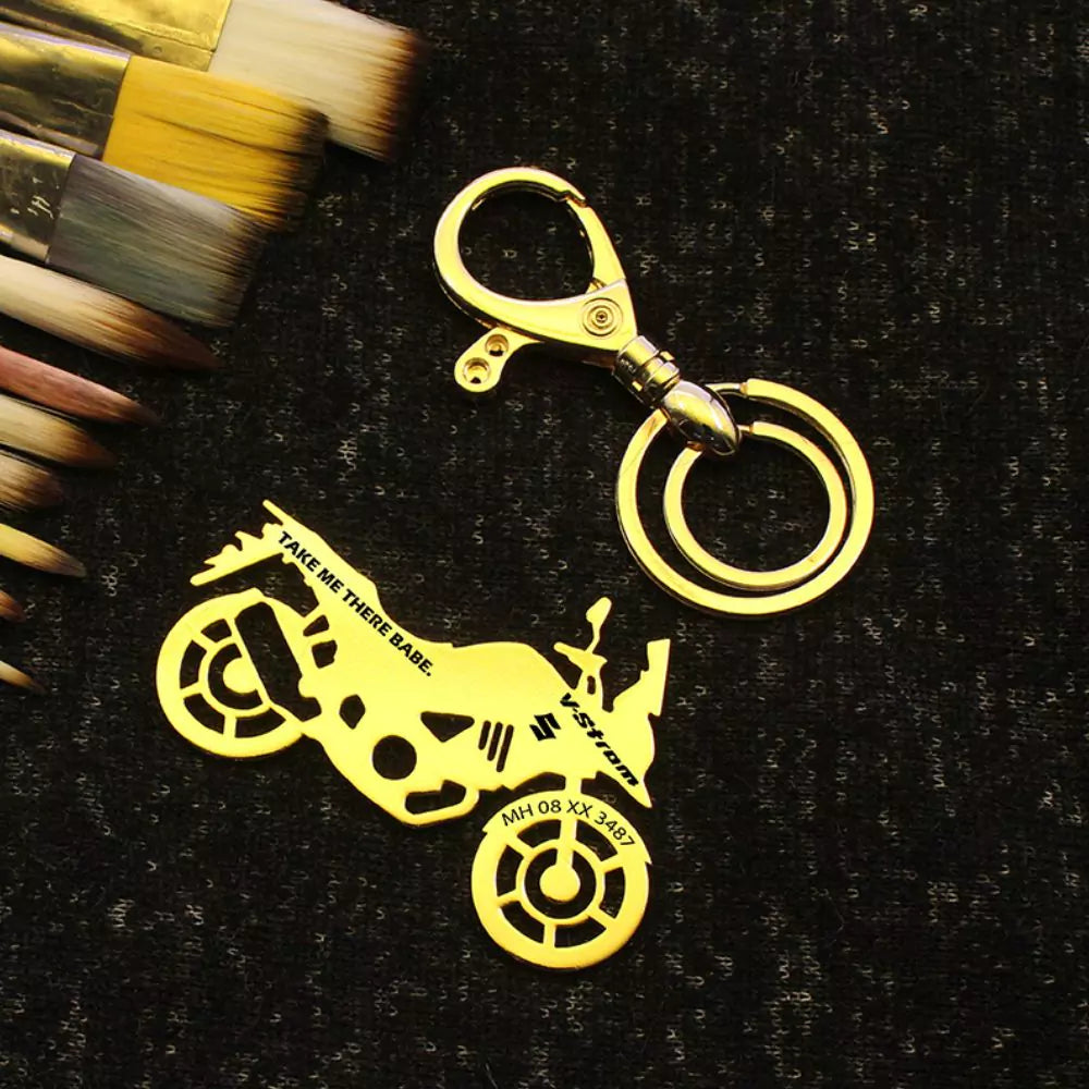 Name engraved adventure bike key accessory for V-Strom 2020