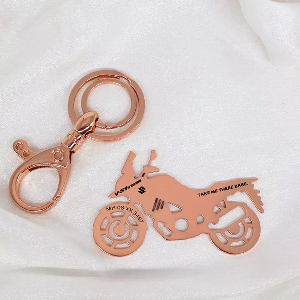 Premium metal keychain made for Suzuki V-Strom 2020 riders