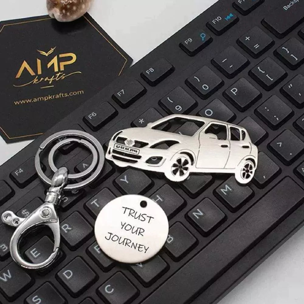 Maruti Suzuki Swift ZXI metal keychain, durable for daily handling