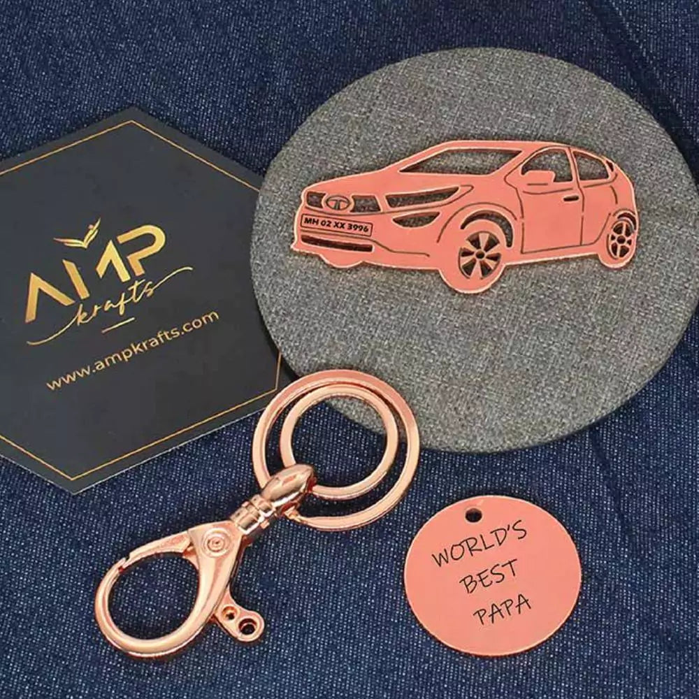 Meaningful gift to express care and love, Tata Altroz custom keychain