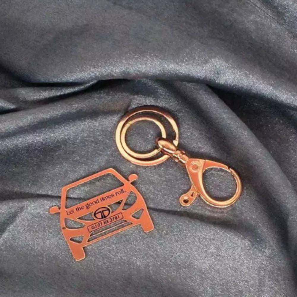 Anniversary gift for couples, personalized Tata Bolt car keychain