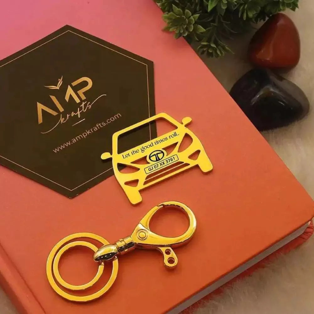 Thoughtful birthday gift for Tata Bolt owner, custom metal keychain