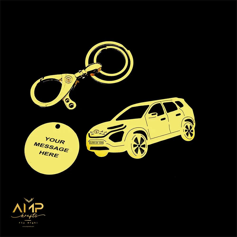 Meaningful birthday surprise for him or her, Tata Safari new model personalized keychain