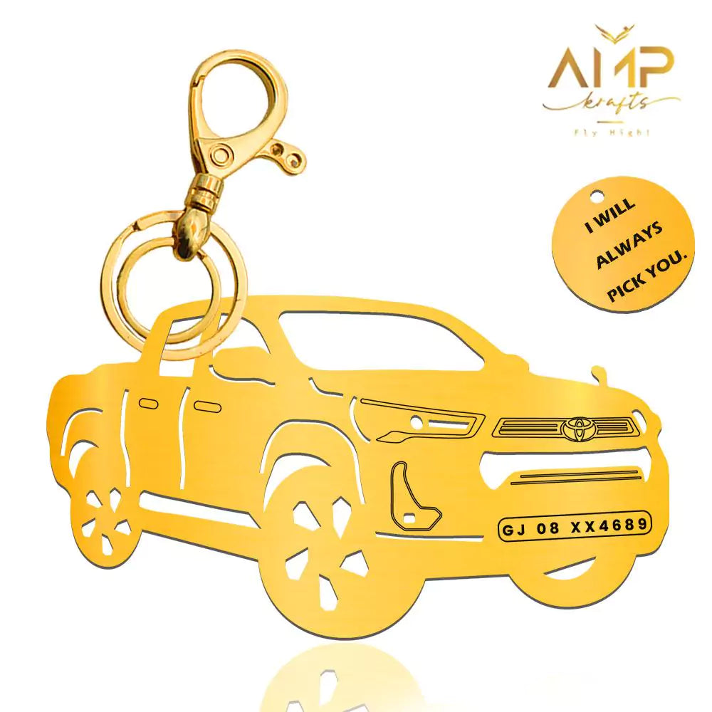Toyota Hilux Personalized Keychain – Custom Engraved Metal Keyring ...