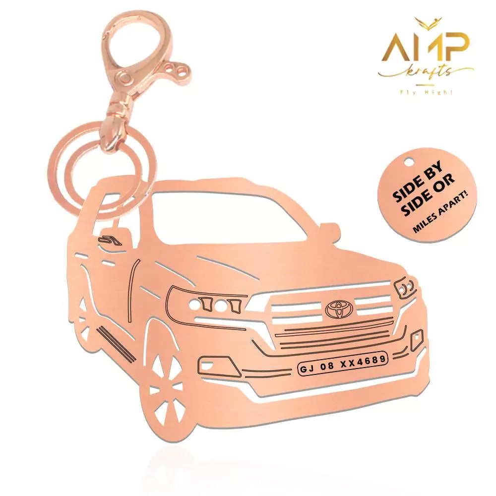 Toyota Land Cruiser LC200 personalized metal keychain