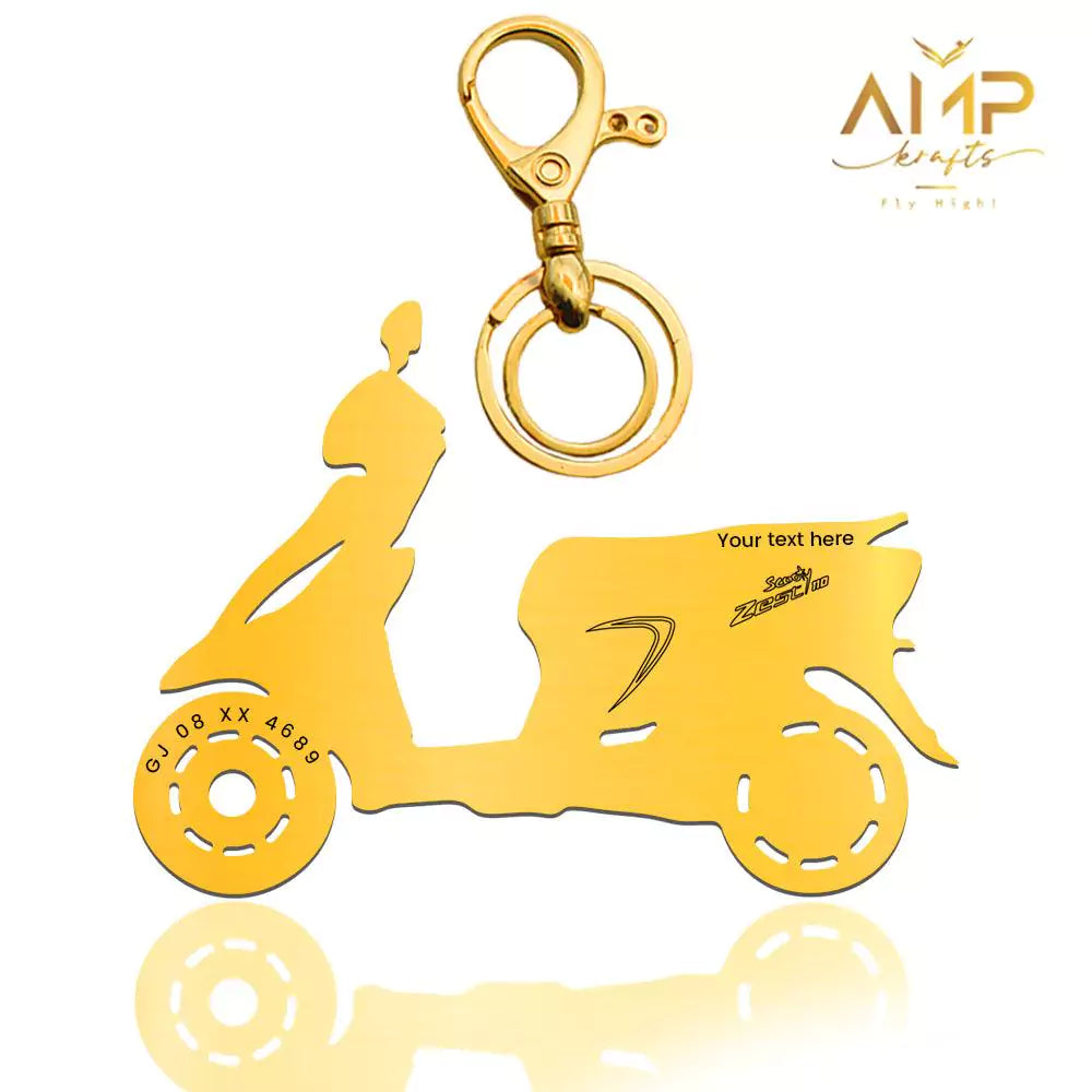 TVS Zest personalized keychain gift for scooter riders