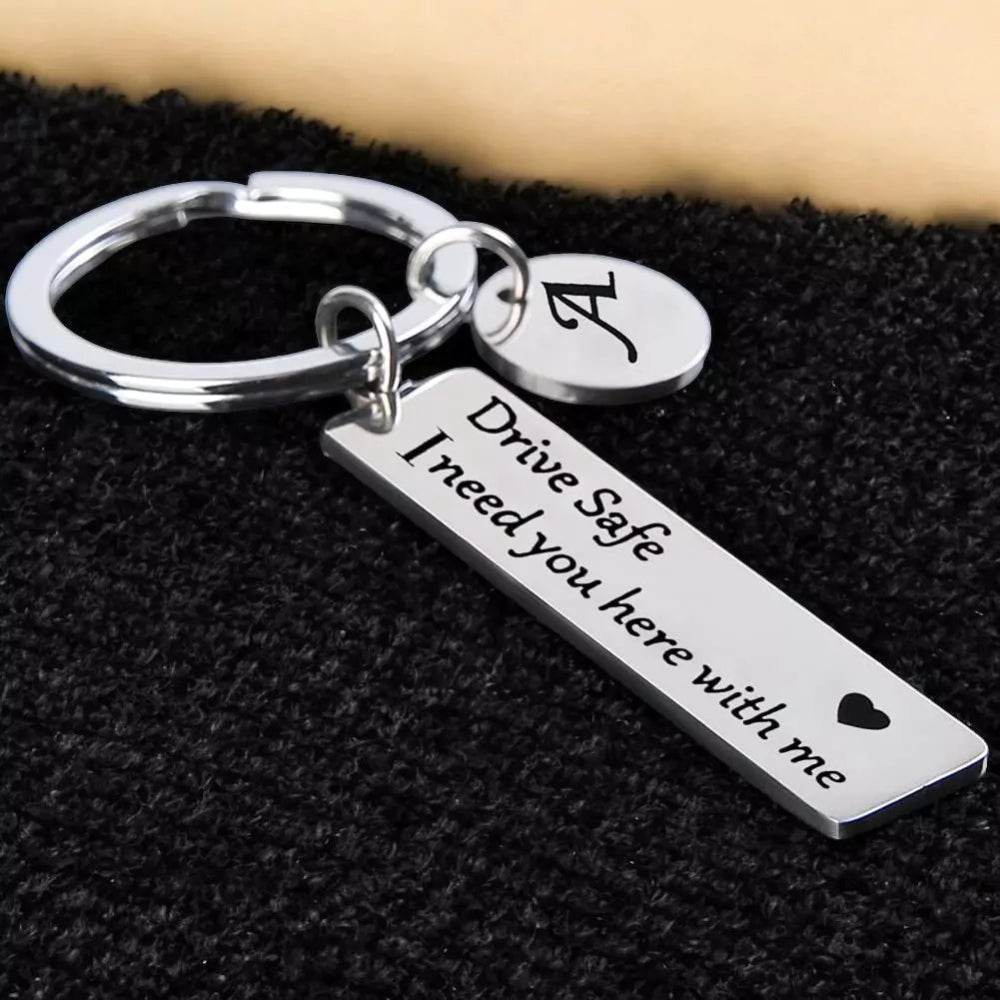Ride Safe engraved metal keychain personalised biker gift