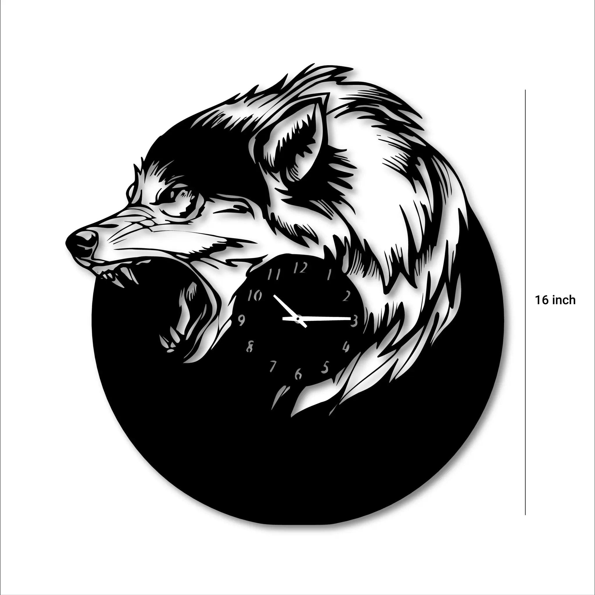 Wolves Metal Record Clock - Ampkrafts