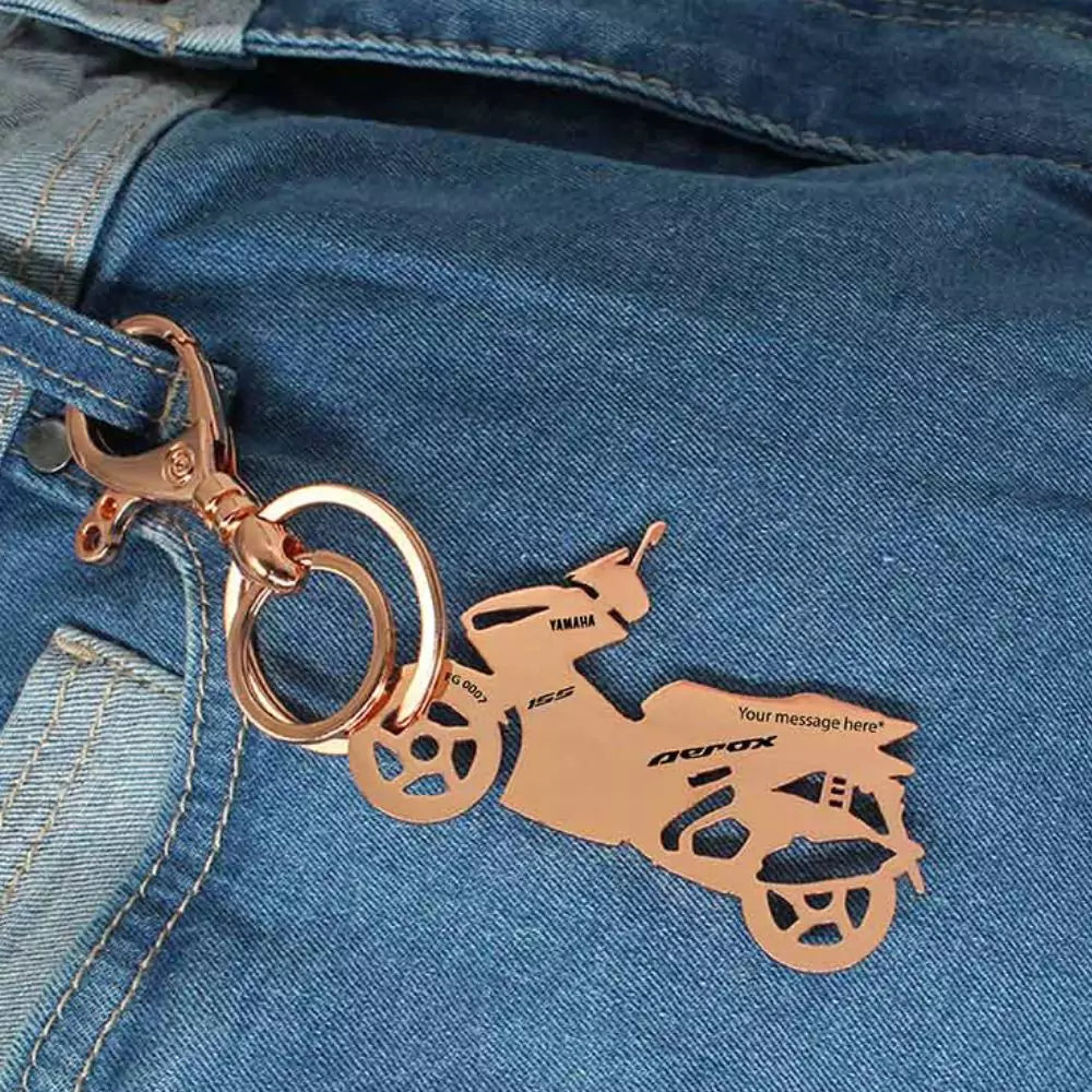 Name engraved scooter key accessory for Yamaha Aerox 155