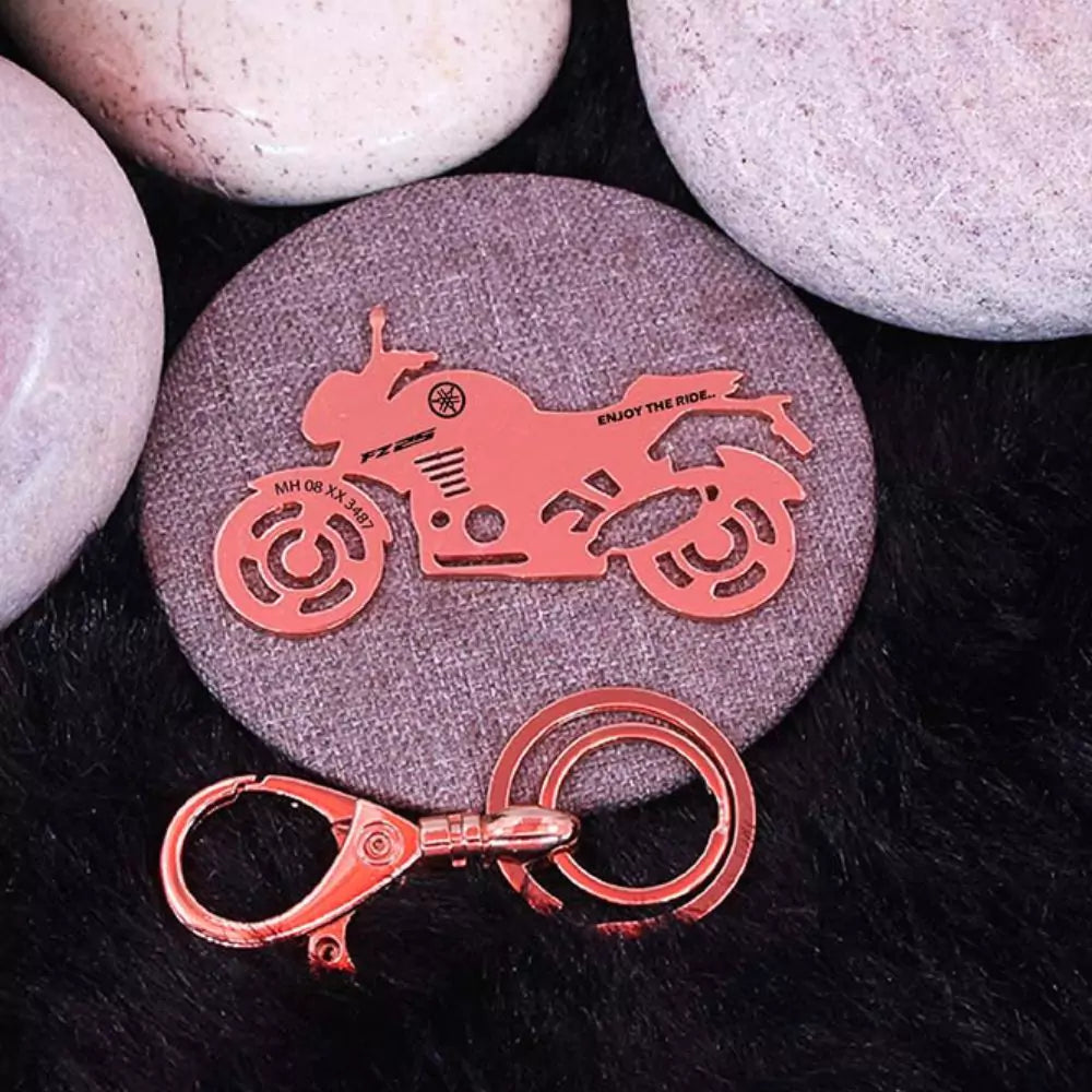 Name engraved bike key accessory for Yamaha FZ25