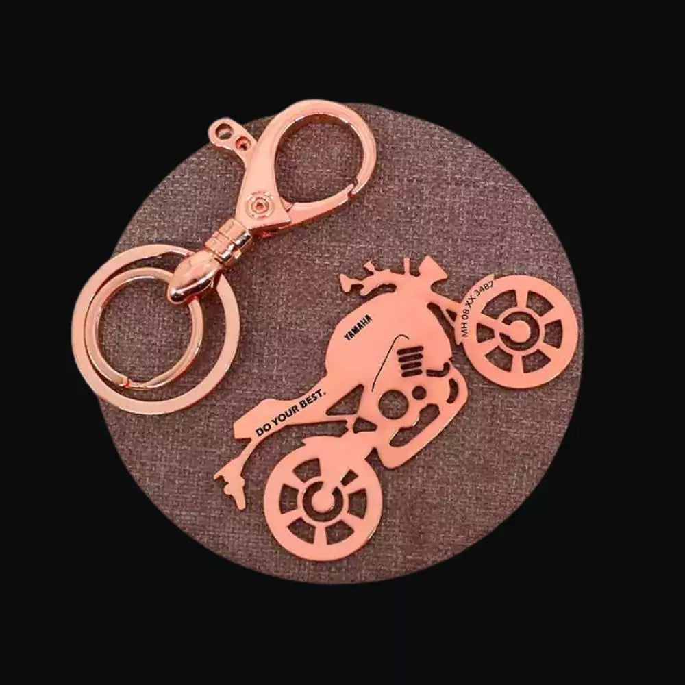 Premium metal keychain designed for Yamaha XSR 900 riders